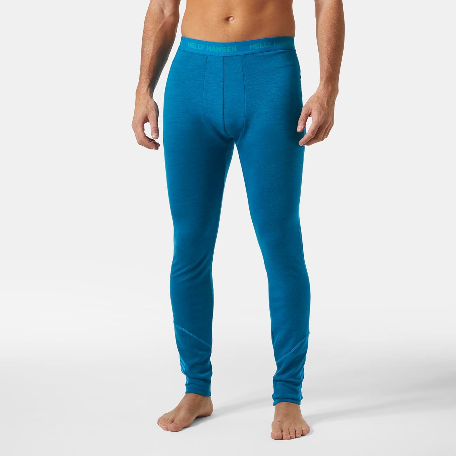 imageHellyHansen LIFA Merino Midweight Pant for Men Track Pants with NonItch Fabric 2Layer Design Flat Lock Seams ZQ Wool540 Cerulean Blue