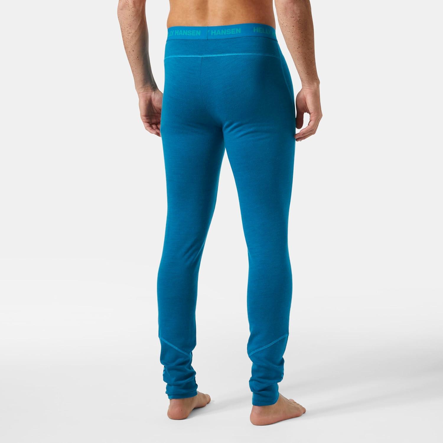 imageHellyHansen LIFA Merino Midweight Pant for Men Track Pants with NonItch Fabric 2Layer Design Flat Lock Seams ZQ Wool540 Cerulean Blue
