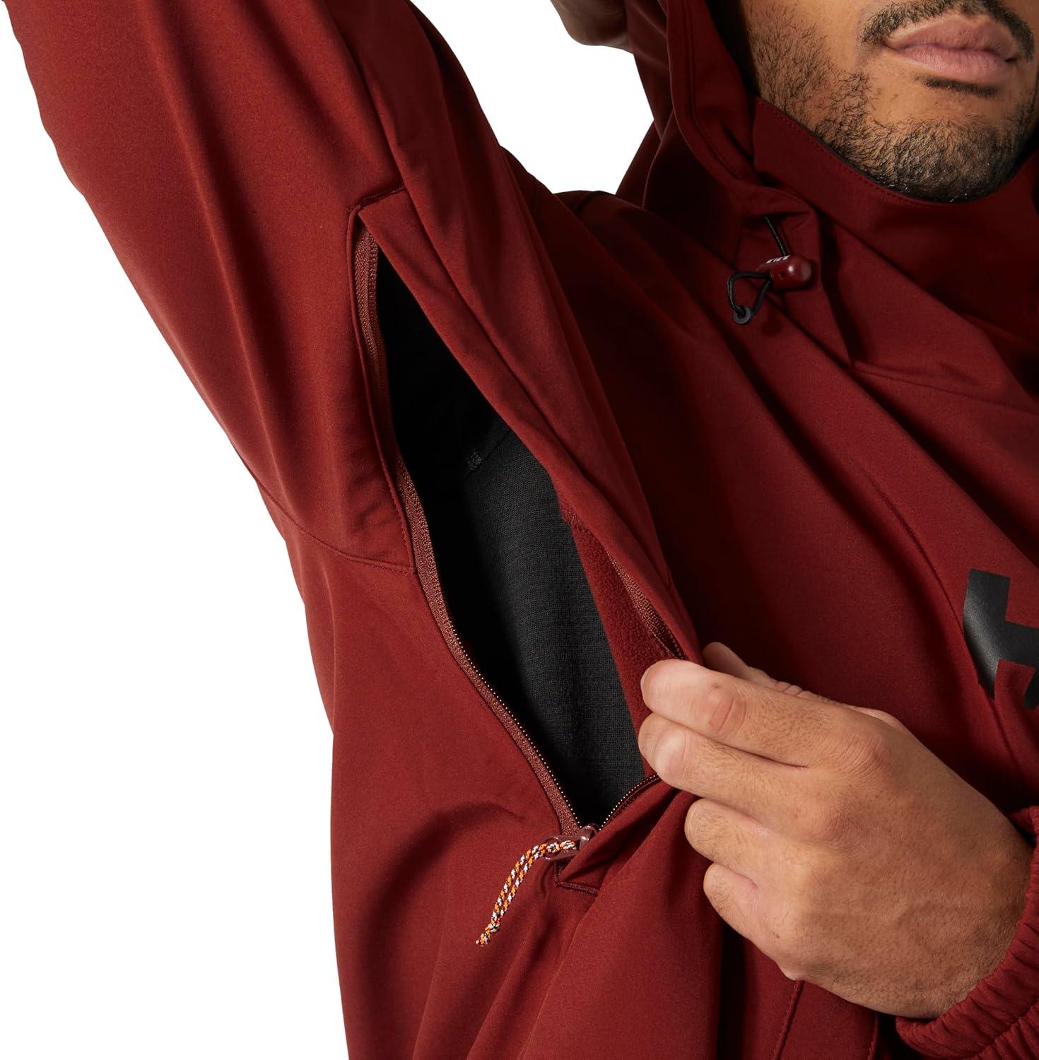 imageHellyHansen Ullr D Ridable Hoodie Unisex Sweatshirt AthleticHoodies Lightweight Breathable Outdoor Adventure Wear180 Mars Red