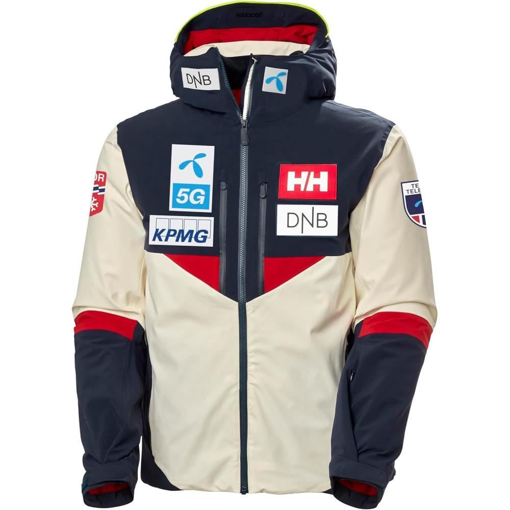 imageHellyHansen Kvitfjell Race Ins Jacket Mens Skiing Jacket with HELLY TECH 4Way Stretch Articulated Sleeves Waterproof047 Snow