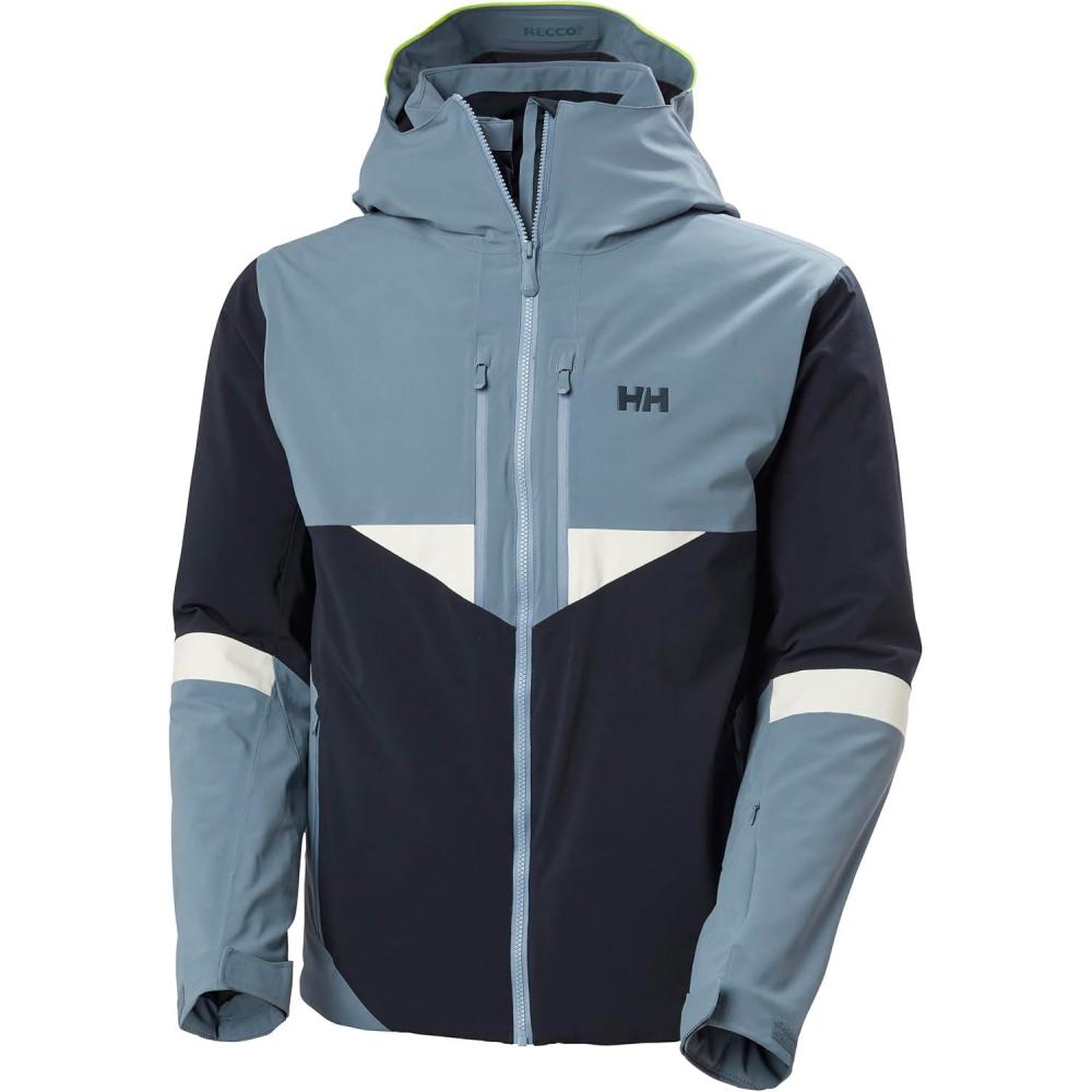 imageHellyHansen Kvitfjell Race Ins Jacket Mens Skiing Jacket with HELLY TECH 4Way Stretch Articulated Sleeves Waterproof597 Navy Washed Navy