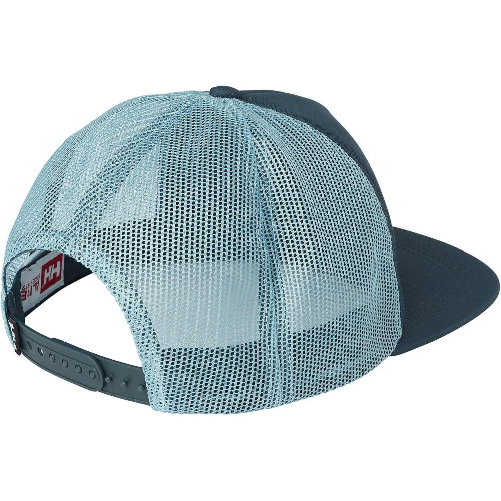 imageHellyHansen UnisexAdult Hh Flatbrim Trucker Cap516 North Teal Blue