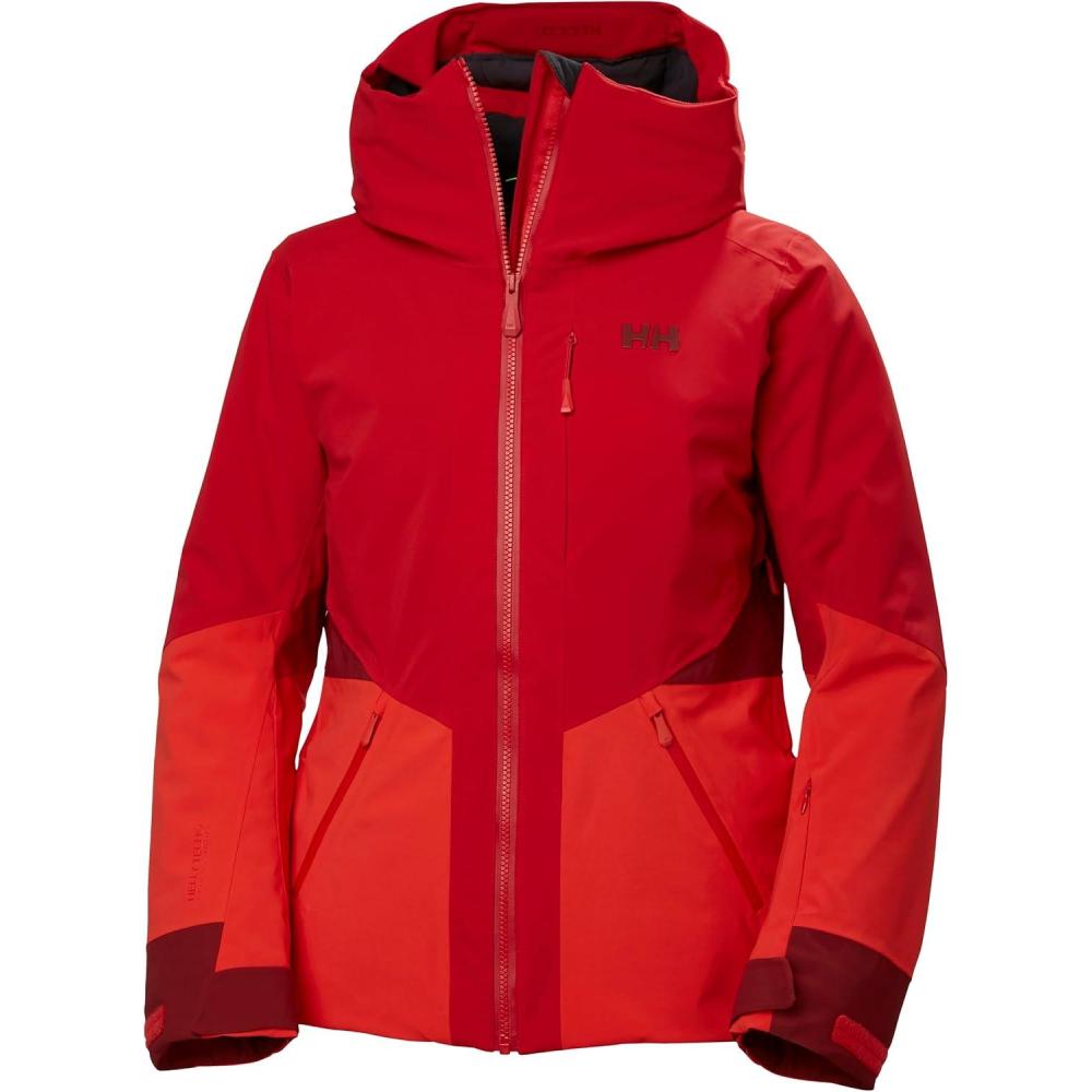 imageHellyHansen W Kvitfjell Race Ins Jacket Womens Waterproof SkiingJackets Insulated Adjustable Hood 4Way Stretch162 Red