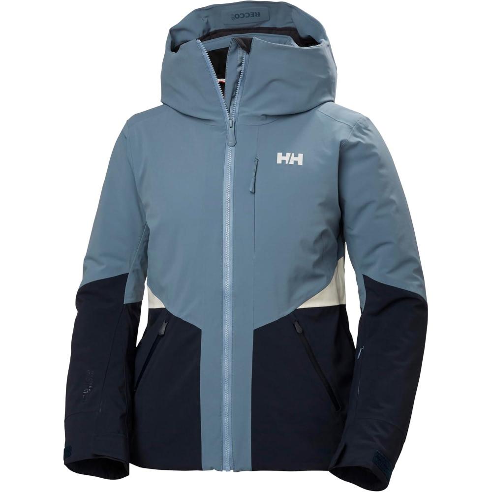 imageHellyHansen W Kvitfjell Race Ins Jacket  Womens Waterproof SkiingJackets Insulated Adjustable Hood 4Way Stretch597 Navy Washed Navy