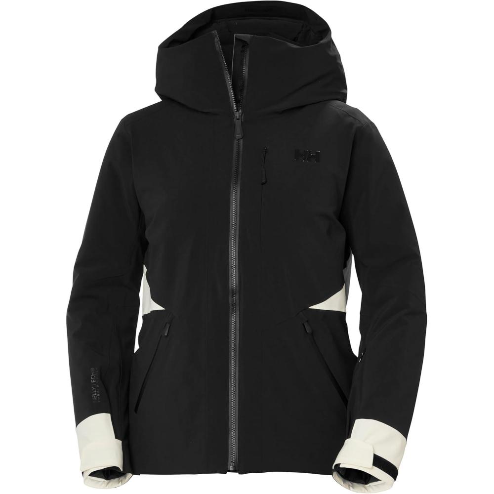 imageHellyHansen W Kvitfjell Race Ins Jacket Womens Waterproof SkiingJackets Insulated Adjustable Hood 4Way Stretch990 Black