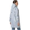 Helly-Hansen womens Moss Rain Coat(601 Washed Navy Stripe Aop)