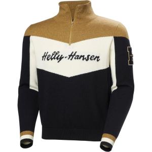 Helly-Hansen Apres Knitted Sweater – Men’s 90s Style Merino Wool Pullover, Soft Touch, Retro Aesthetic(990 Black)