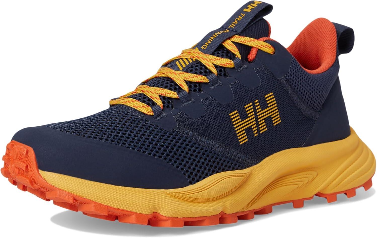 imageHellyHansen Mens Featherswift 2 TR Running Shoes Lightweight Breathable HighPerformance Trail Sneakers597 NavyGolden Glow