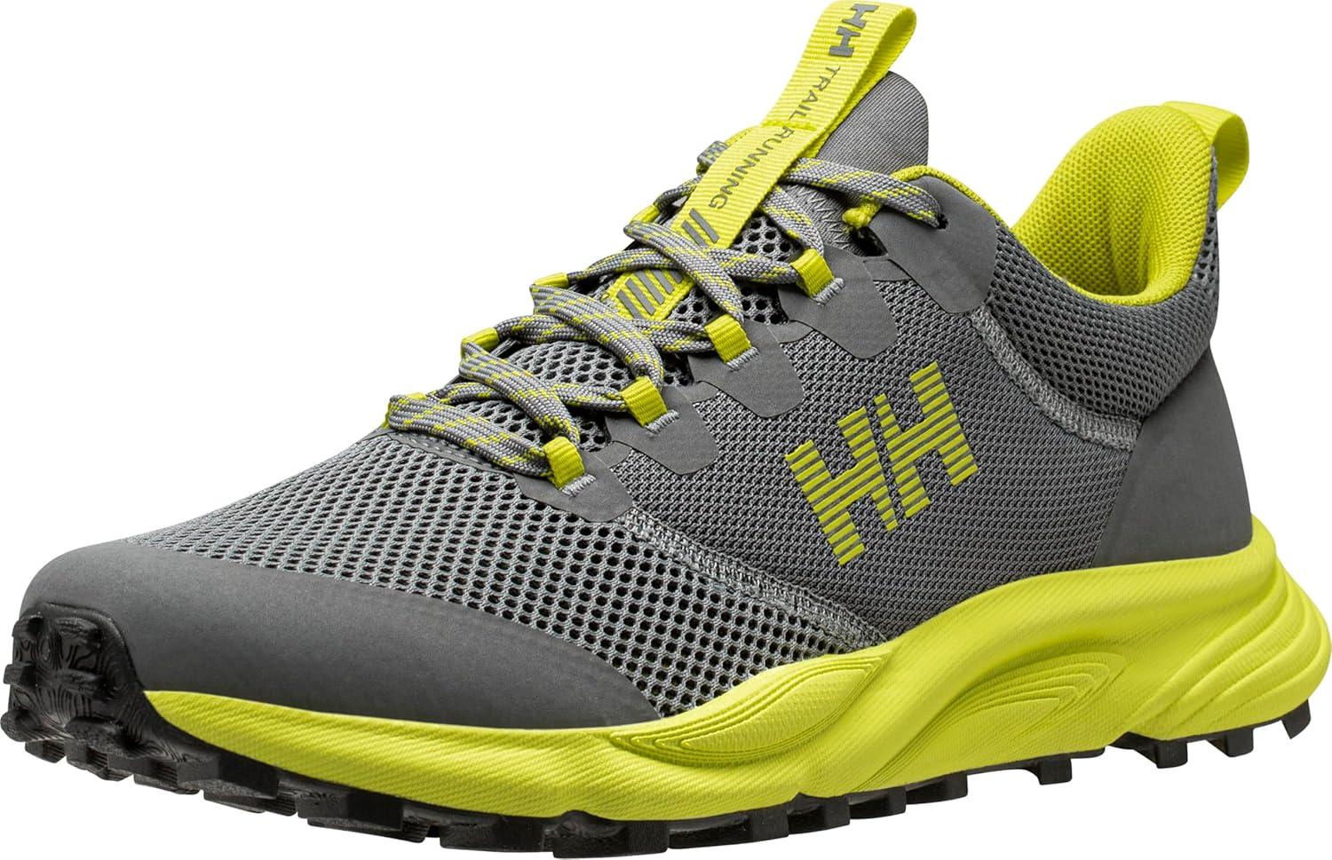 imageHellyHansen Mens Featherswift 2 TR Running Shoes Lightweight Breathable HighPerformance Trail Sneakers964 CharcoalSweet Lime