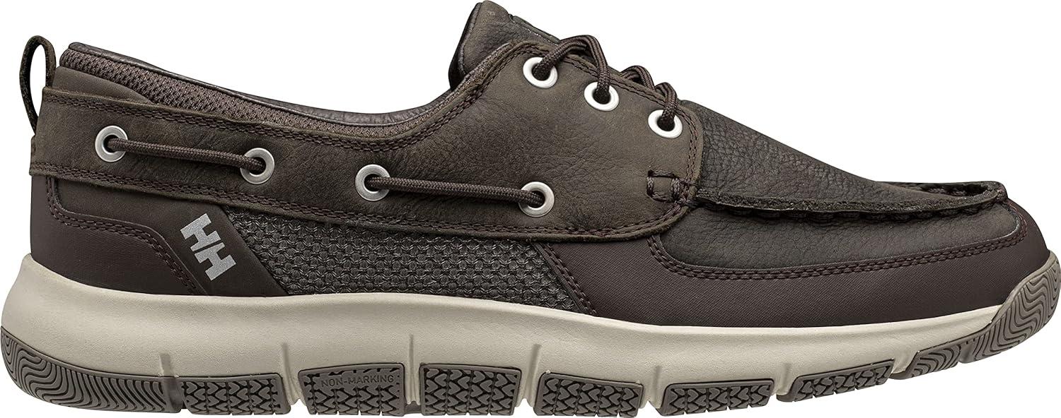 imageHellyHansen Mens Newport F1 Deck Sailing Shoes 713 Coffee BeanCream 75