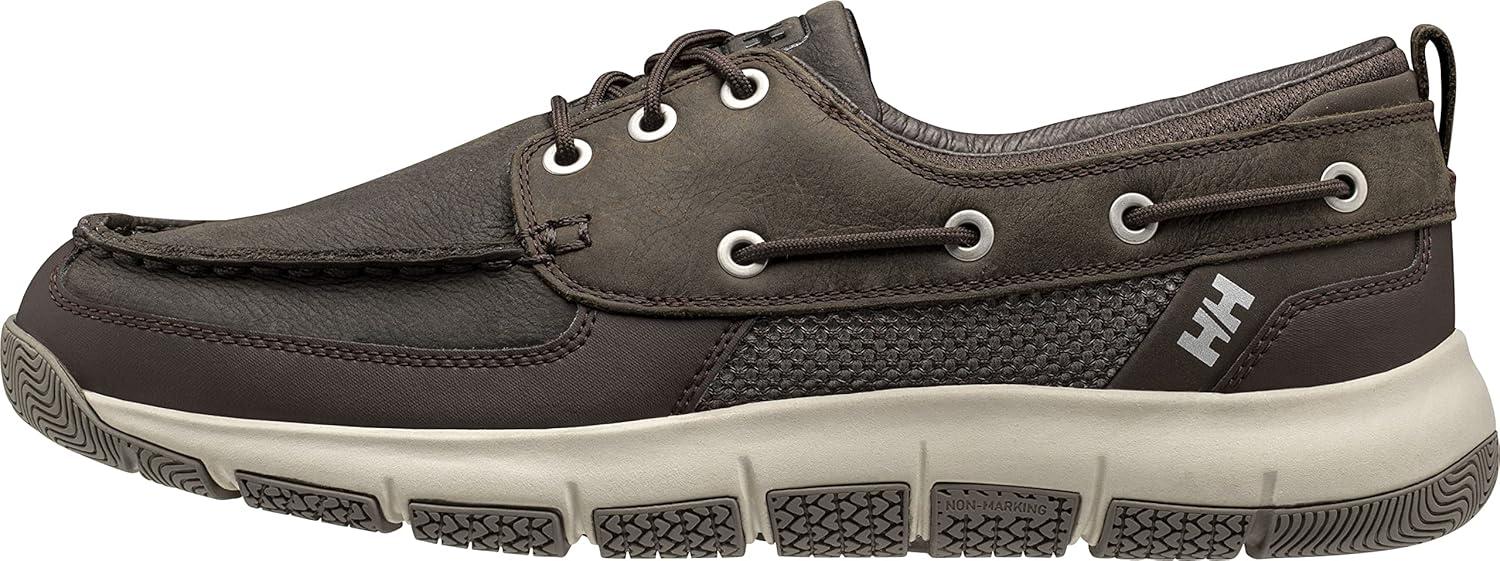 imageHellyHansen Mens Newport F1 Deck Sailing Shoes 713 Coffee BeanCream 75