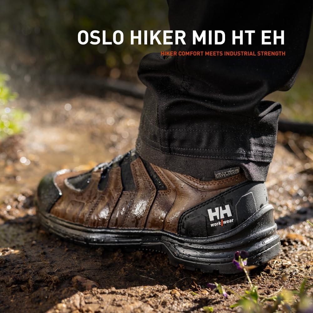 imageHellyHansen Oslo Hiker Mid EH Work Boots Lightweight Mens Boots Cushioned Midsole Work Shoe SlipResistant Shoe780 Dark Brown