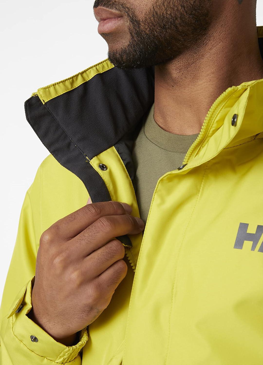 imageHelly Hansen Mens Dubliner Jacket Waterproof Windproof Breathable Shell Rain Coat with Packable Hood426 Warm Olive