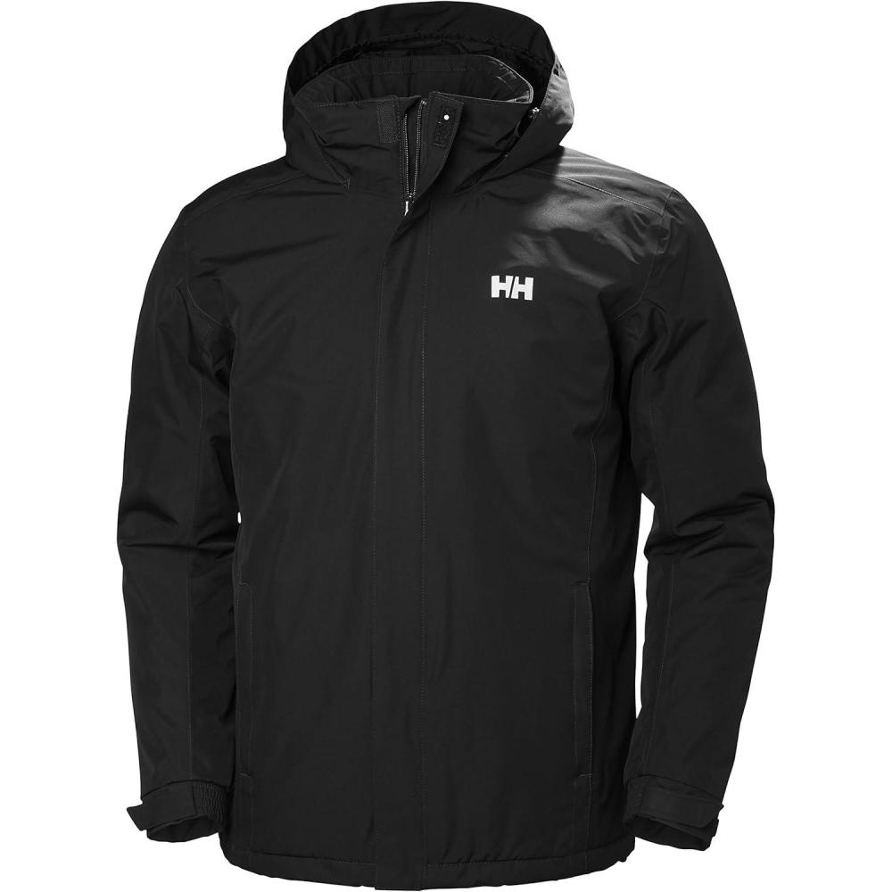 imageHelly Hansen Mens Dubliner Jacket Waterproof Windproof Breathable Shell Rain Coat with Packable HoodBlack