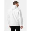Helly Hansen Men’s Dubliner Jacket Waterproof, Windproof, Breathable Shell Rain Coat with Packable Hood(001 White)