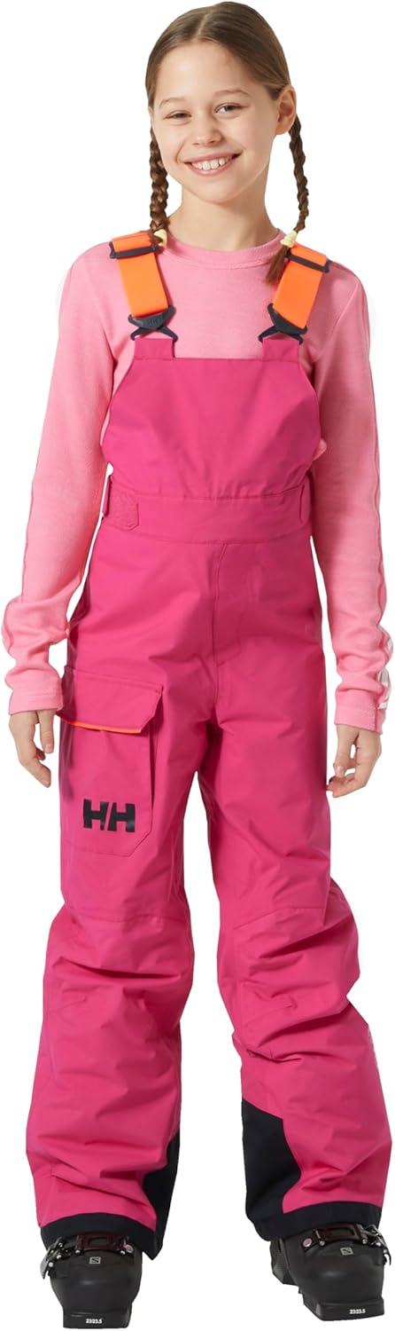 imageHellyHansen Junior Summit 20 Bib Pant Unisex Waterproof Ski amp Snowboard Overalls Adjustable Fit Breathable Durable181 Dragon Fruit