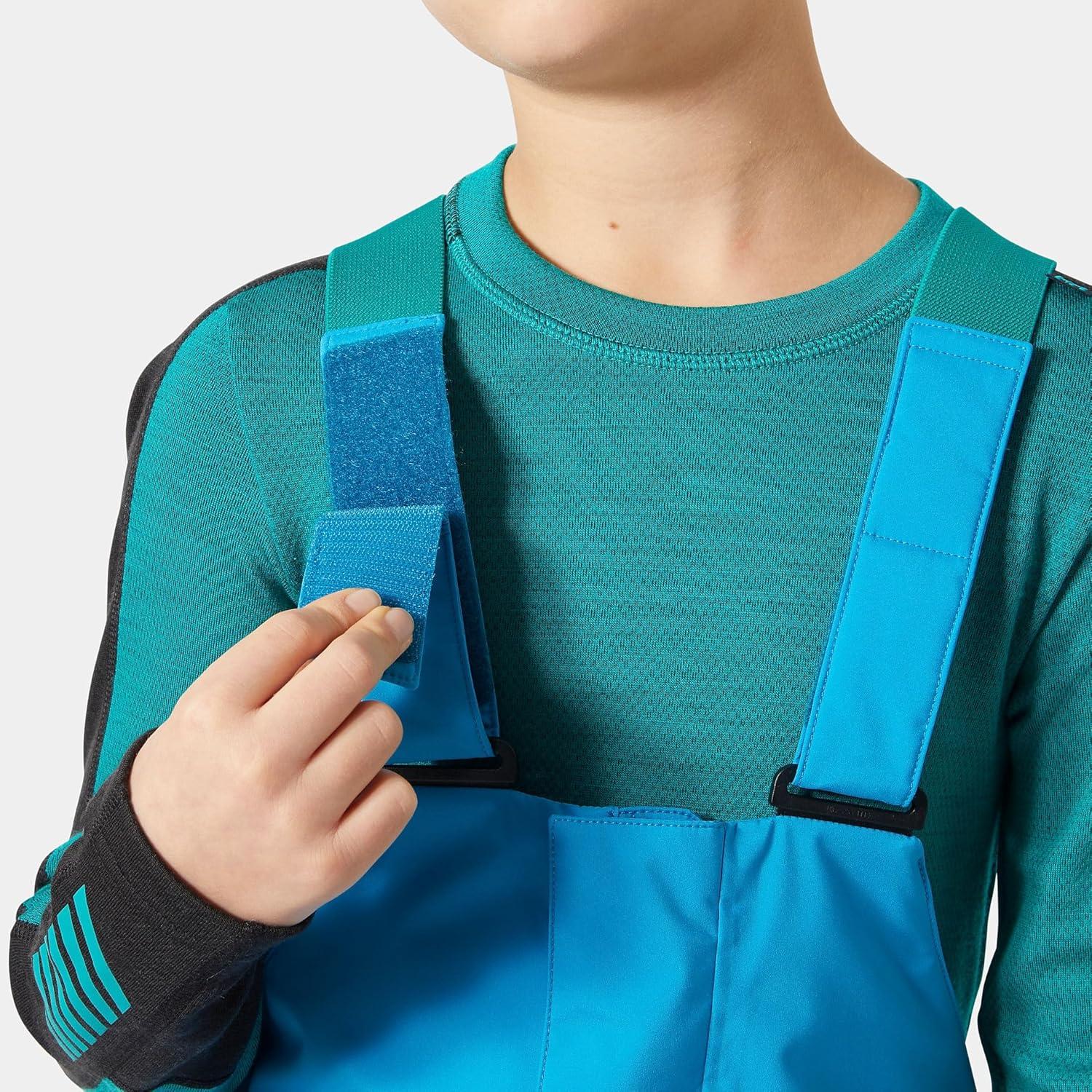 imageHellyHansen Junior Summit 20 Bib Pant Unisex Waterproof Ski amp Snowboard Overalls Adjustable Fit Breathable Durable578 Neptune Blue