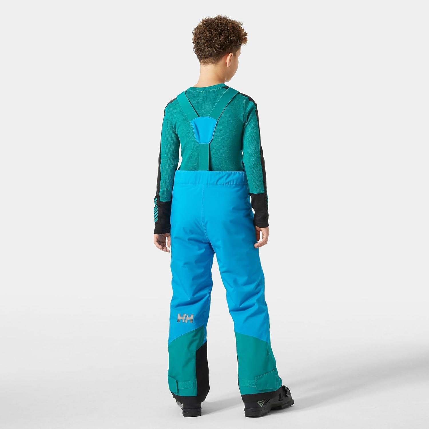 imageHellyHansen Junior Summit 20 Bib Pant Unisex Waterproof Ski amp Snowboard Overalls Adjustable Fit Breathable Durable578 Neptune Blue