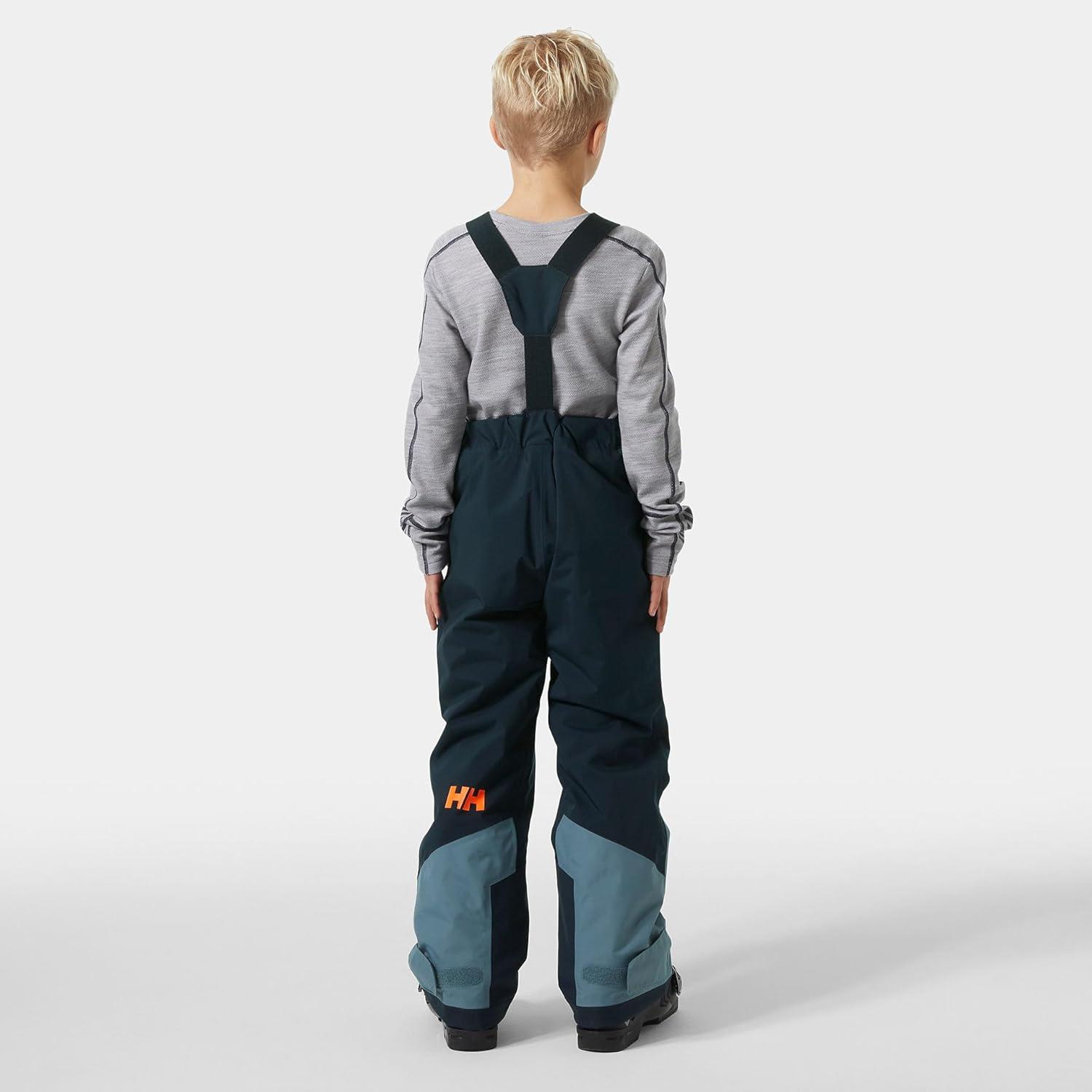 imageHellyHansen Junior Summit 20 Bib Pant Unisex Waterproof Ski amp Snowboard Overalls Adjustable Fit Breathable Durable597 Navy