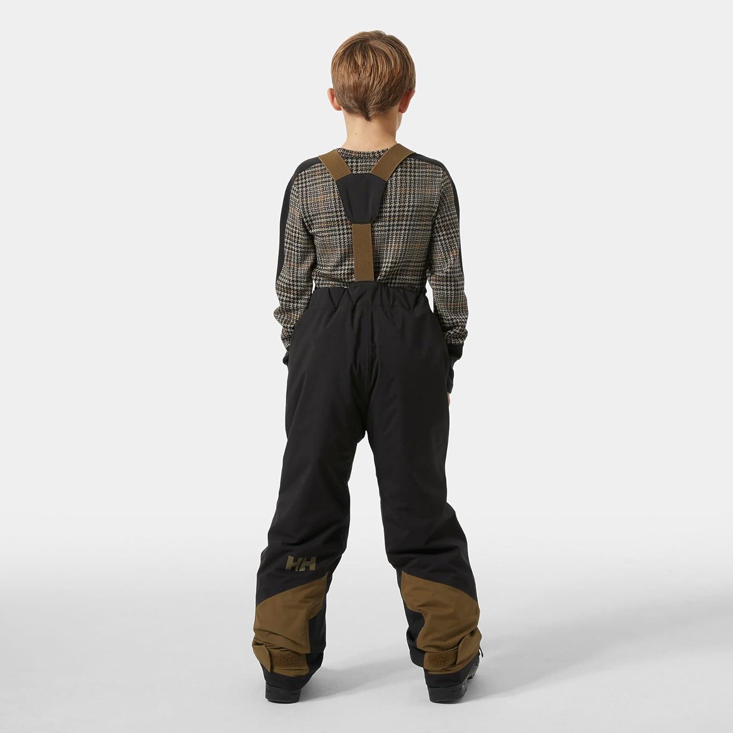 imageHellyHansen Junior Summit 20 Bib Pant Unisex Waterproof Ski amp Snowboard Overalls Adjustable Fit Breathable Durable991 Black