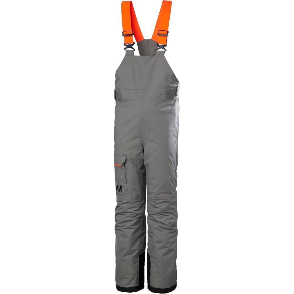 imageHellyHansen Junior Summit 20 Bib Pant Unisex Waterproof Ski amp Snowboard Overalls Adjustable Fit Breathable Durable876 Concrete