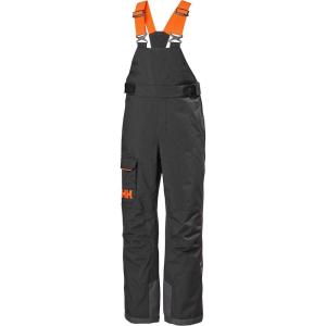 Helly-Hansen Junior Summit 2.0 Bib Pant, Unisex Waterproof Ski & Snowboard Overalls, Adjustable Fit, Breathable, Durable(990 Black / 1.0)