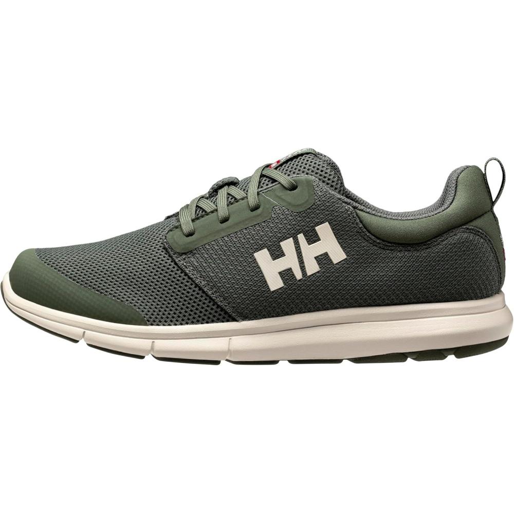 imageHellyHansen Mens Feathering Shoes  Breathable Sailing Shoe  Flexible NonMarking Boat Footwear  Footwear for Men421 Lav GreenUtility Green