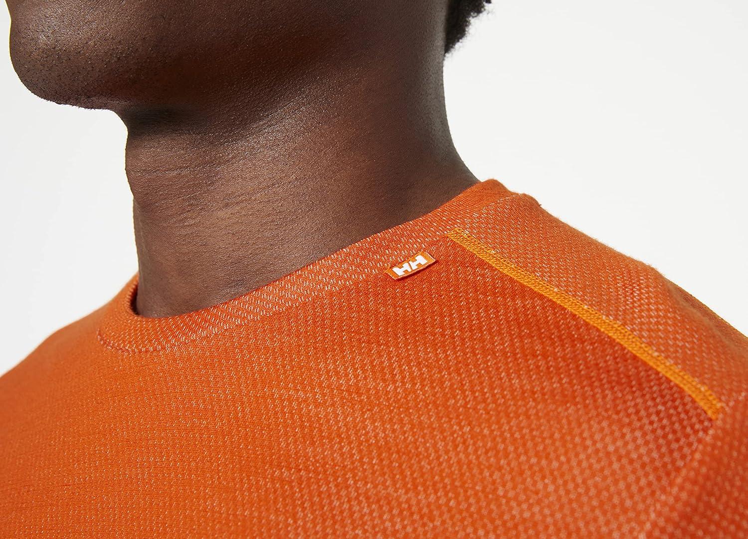 imageHellyHansen LIFA Merino Midweight Crew Base Layer for Men Warm amp Breathable Ideal for Winter Sports amp Outdoor Activities300 Patrol Orange