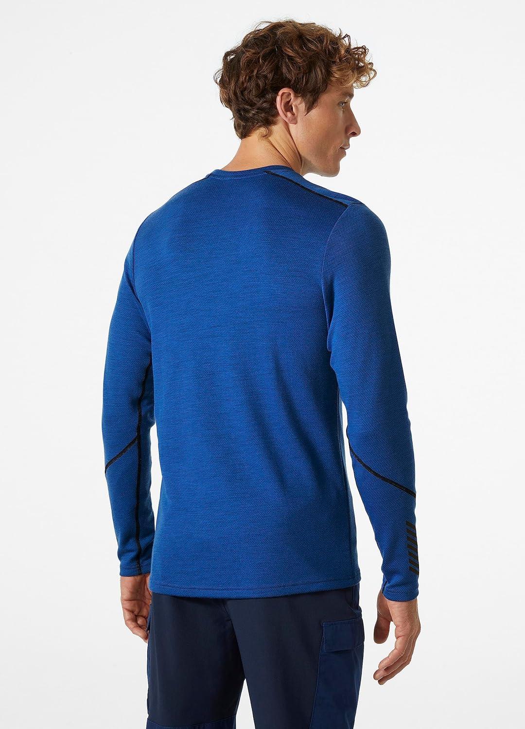 imageHellyHansen LIFA Merino Midweight Crew Base Layer for Men Warm amp Breathable Ideal for Winter Sports amp Outdoor Activities543 Cobalt 20