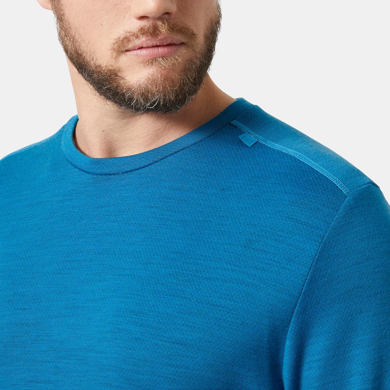 imageHellyHansen LIFA Merino Midweight Crew Base Layer for Men Warm amp Breathable Ideal for Winter Sports amp Outdoor Activities578 Neptune Blue