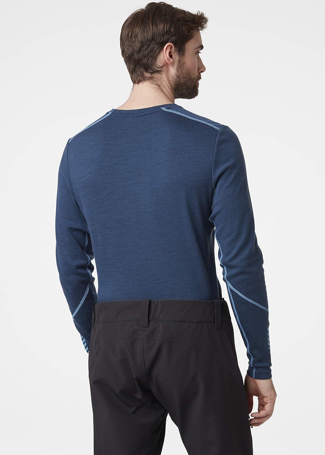 imageHellyHansen LIFA Merino Midweight Crew Base Layer for Men Warm amp Breathable Ideal for Winter Sports amp Outdoor Activities603 North Sea Blue