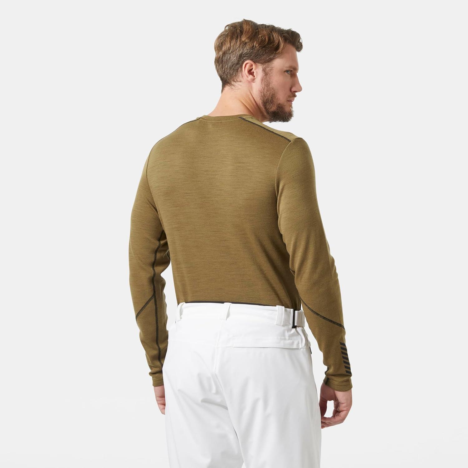 imageHellyHansen LIFA Merino Midweight Crew Base Layer for Men Warm amp Breathable Ideal for Winter Sports amp Outdoor Activities718 Sepia
