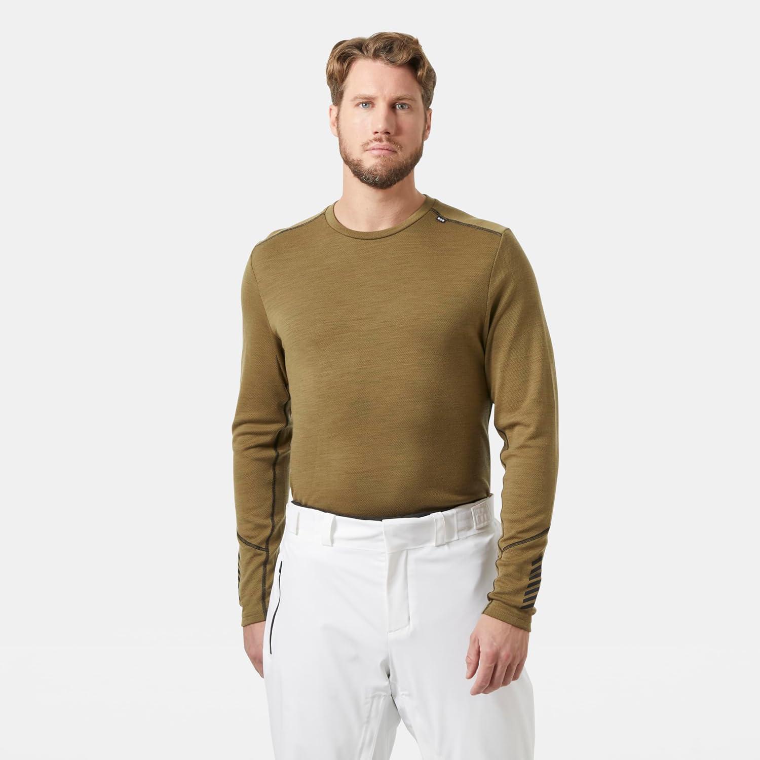 imageHellyHansen LIFA Merino Midweight Crew Base Layer for Men Warm amp Breathable Ideal for Winter Sports amp Outdoor Activities718 Sepia