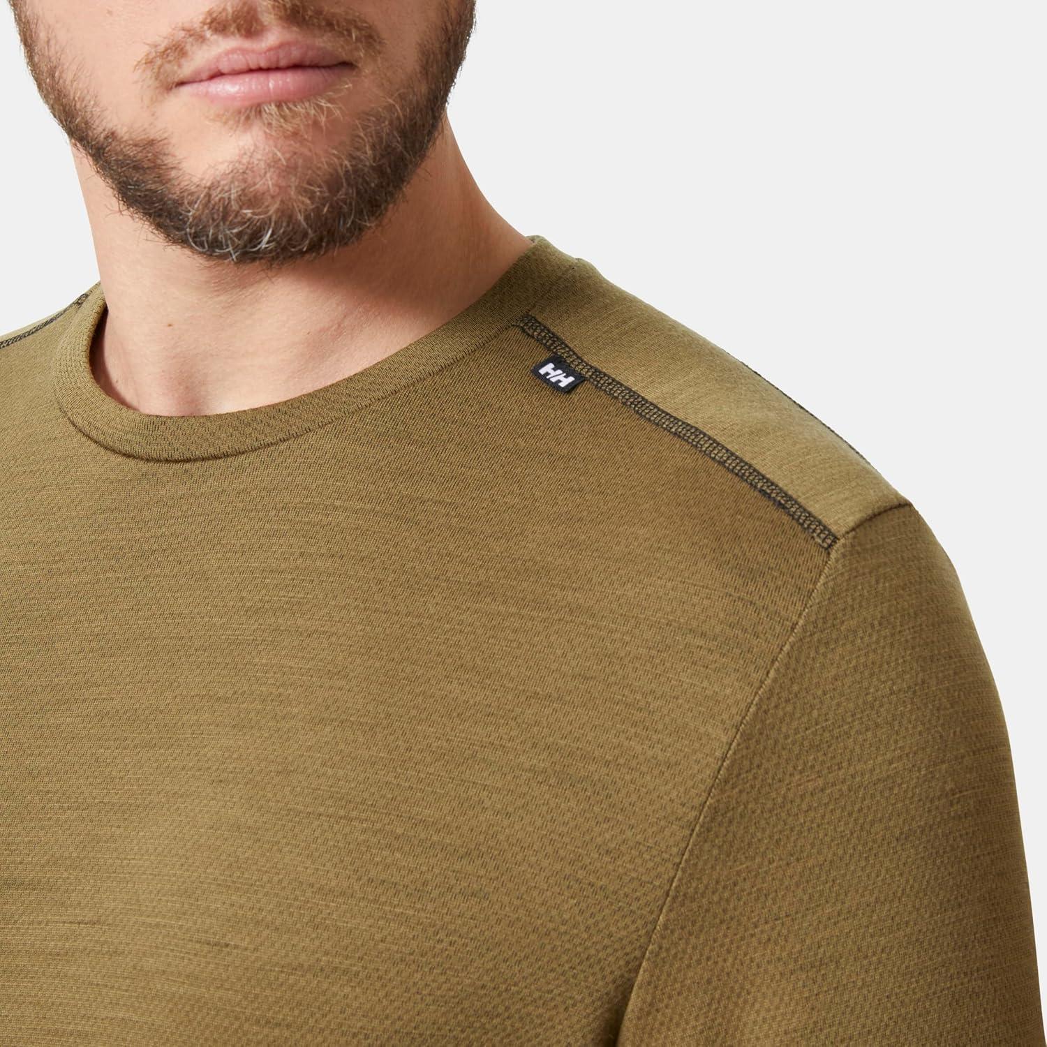 imageHellyHansen LIFA Merino Midweight Crew Base Layer for Men Warm amp Breathable Ideal for Winter Sports amp Outdoor Activities718 Sepia