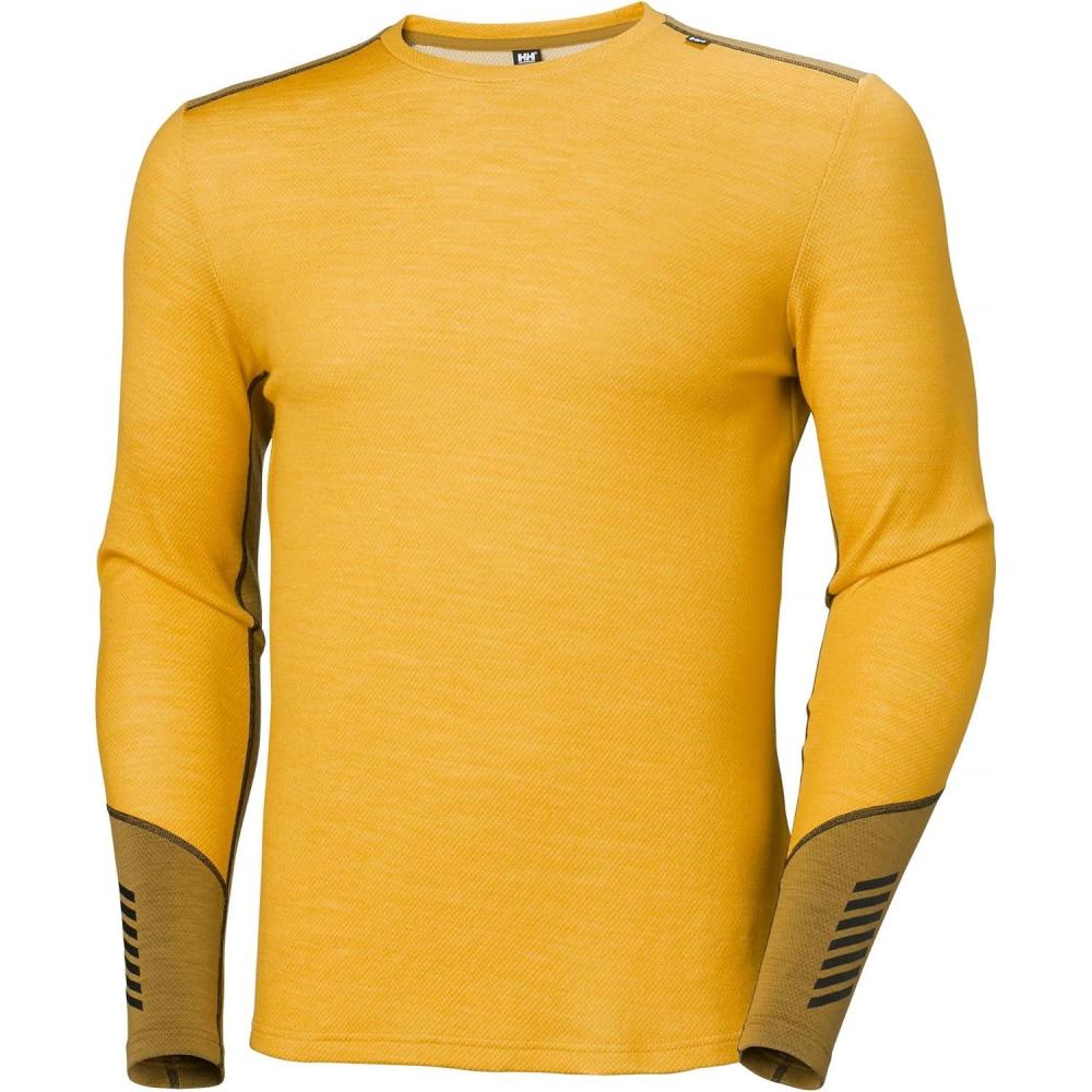 imageHellyHansen LIFA Merino Midweight Crew Base Layer for Men  Warm amp Breathable Ideal for Winter Sports amp Outdoor Activities343 Golden Glow
