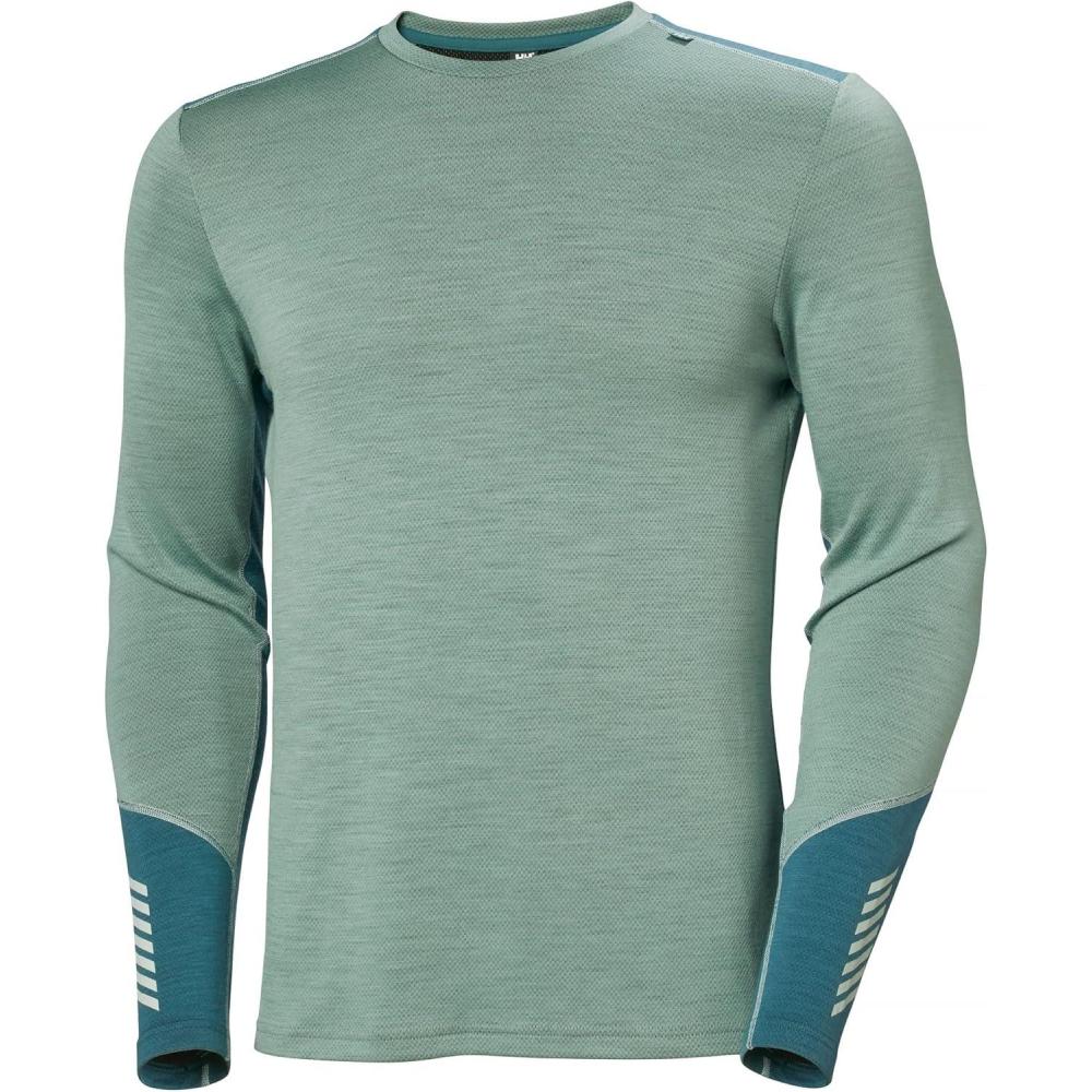 imageHellyHansen LIFA Merino Midweight Crew Base Layer for Men  Warm amp Breathable Ideal for Winter Sports amp Outdoor Activities489 Cactus