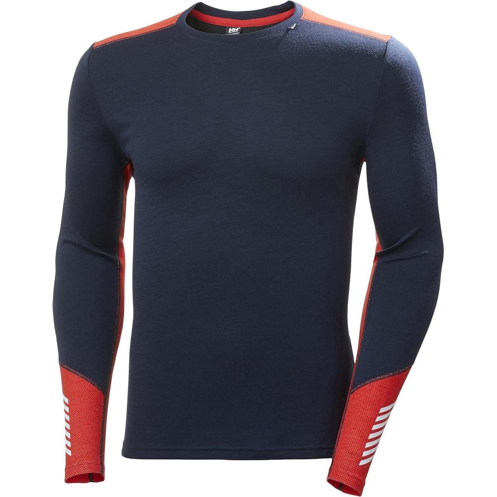 imageHellyHansen LIFA Merino Midweight Crew Base Layer for Men  Warm amp Breathable Ideal for Winter Sports amp Outdoor Activities598 Navy