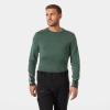 Helly-Hansen LIFA Merino Midweight Crew Base Layer for Men – Warm & Breathable, Ideal for Winter Sports & Outdoor Activities(390 Jungle Green)