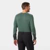 Helly-Hansen LIFA Merino Midweight Crew Base Layer for Men – Warm & Breathable, Ideal for Winter Sports & Outdoor Activities(390 Jungle Green)