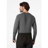 Helly-Hansen LIFA Merino Midweight Crew Base Layer for Men – Warm & Breathable, Ideal for Winter Sports & Outdoor Activities(876 Concrete)