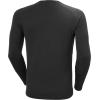 Helly-Hansen LIFA Merino Midweight Crew Base Layer for Men – Warm & Breathable, Ideal for Winter Sports & Outdoor Activities(980 Ebony)