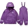 Helly Hansen unisex-child Helly Hansen Kid’s New Bergen Pu Rainset(678 Crushed Grape)