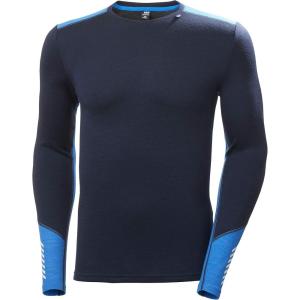 Helly-Hansen LIFA Merino Midweight Crew Base Layer for Men – Warm & Breathable, Ideal for Winter Sports & Outdoor Activities(597 Navy)