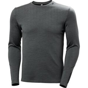 Helly-Hansen LIFA Merino Midweight Crew Base Layer for Men – Warm & Breathable, Ideal for Winter Sports & Outdoor Activities(609 Storm)