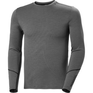 Helly-Hansen LIFA Merino Midweight Crew Base Layer for Men – Warm & Breathable, Ideal for Winter Sports & Outdoor Activities(876 Concrete)
