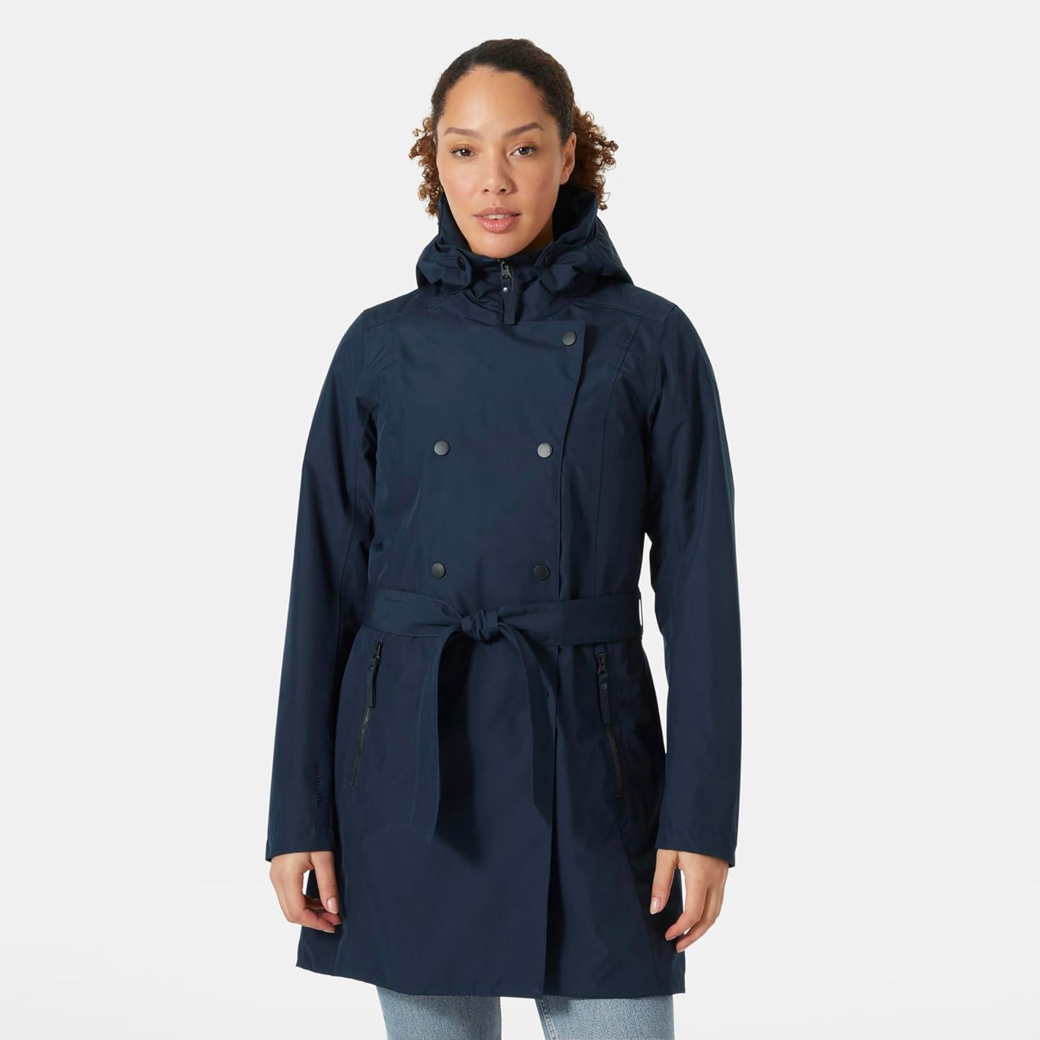 imageHellyHansen womens Welsey Ii Trench Insulated Waterproof Breathable Jacket598 Navy
