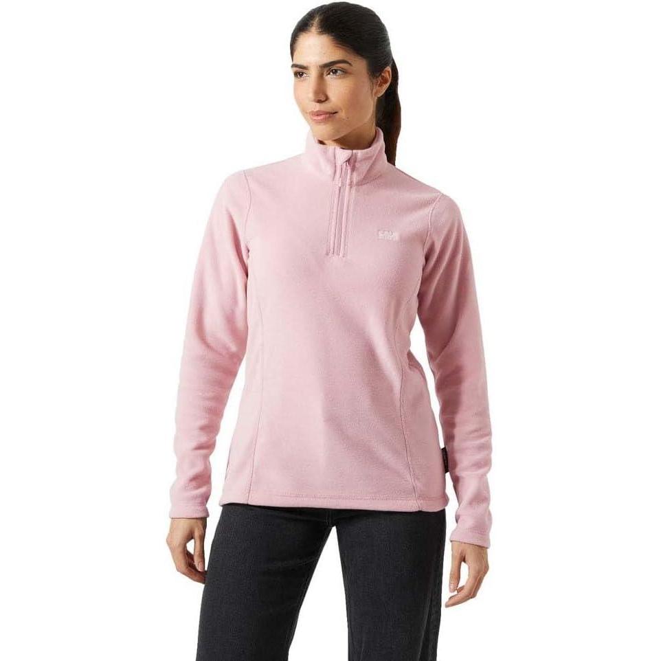 imageHellyHansen 50845 Womens Daybreaker 12 Zip Fleece Pullover Jacket057 Pink Salt