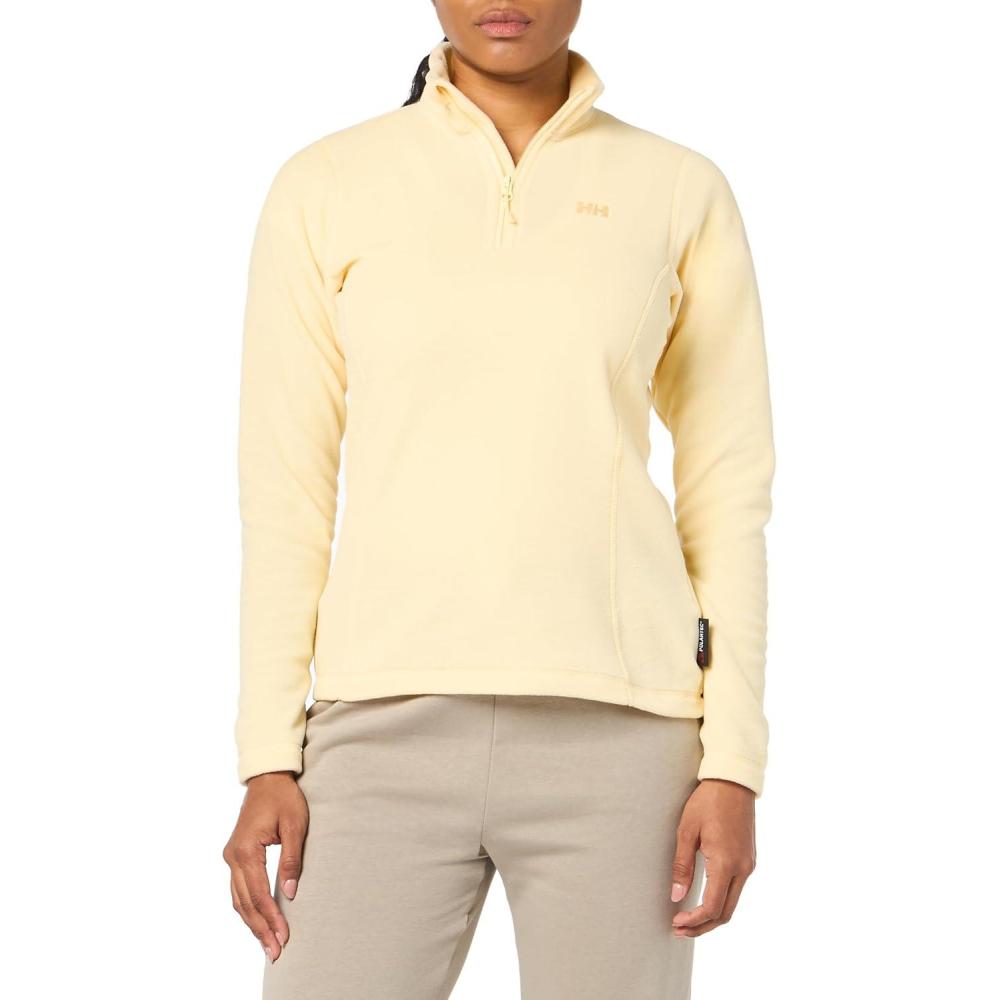 imageHellyHansen 50845 Womens Daybreaker 12 Zip Fleece Pullover Jacket367 Yellow Cream
