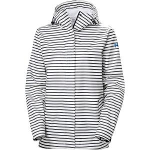 Helly Hansen womens Moss Jacket(001 White Navy Stripe)