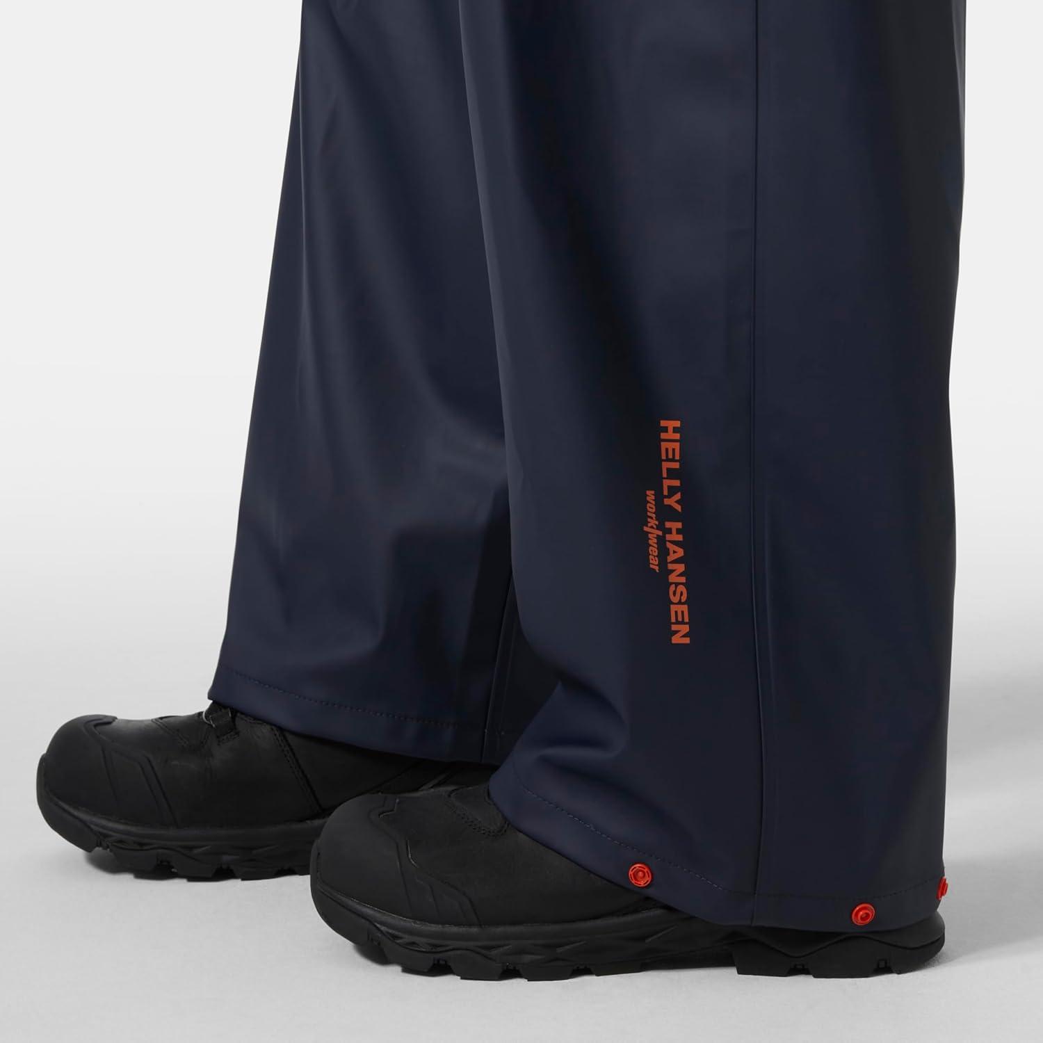imageHelly Hansen Gale Rain Bib Pants Waterproof Overalls for Men Adjustable Fishing Coveralls Work Rain Gear590 Navy